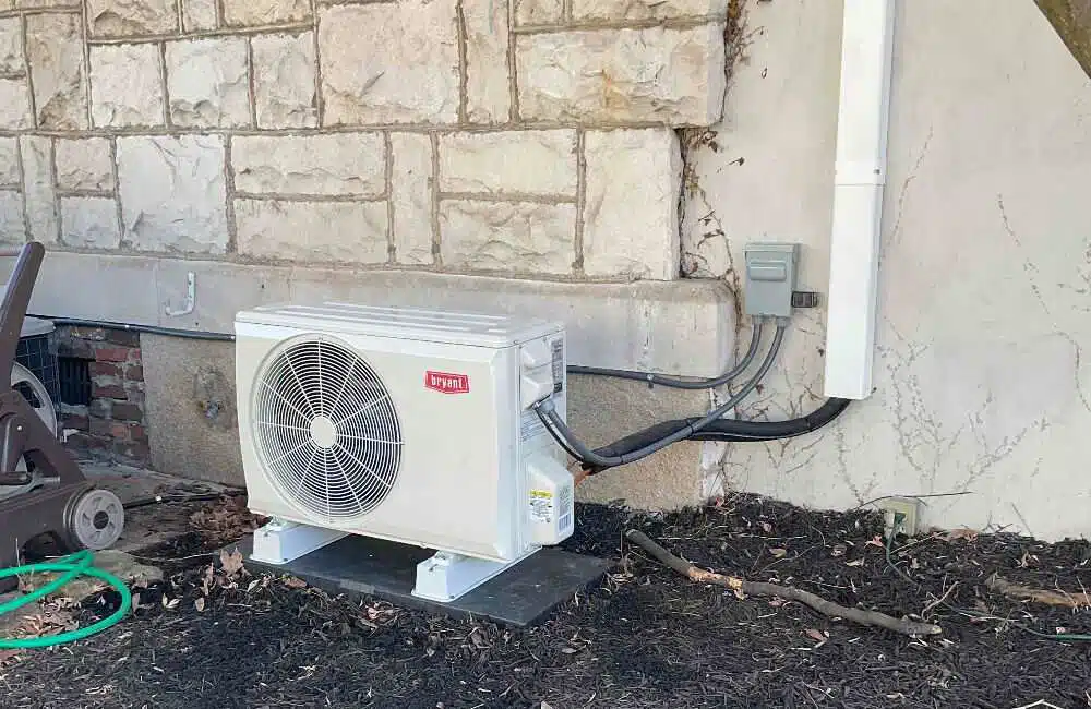 Ductless mini split outside of residential home in BGKY.