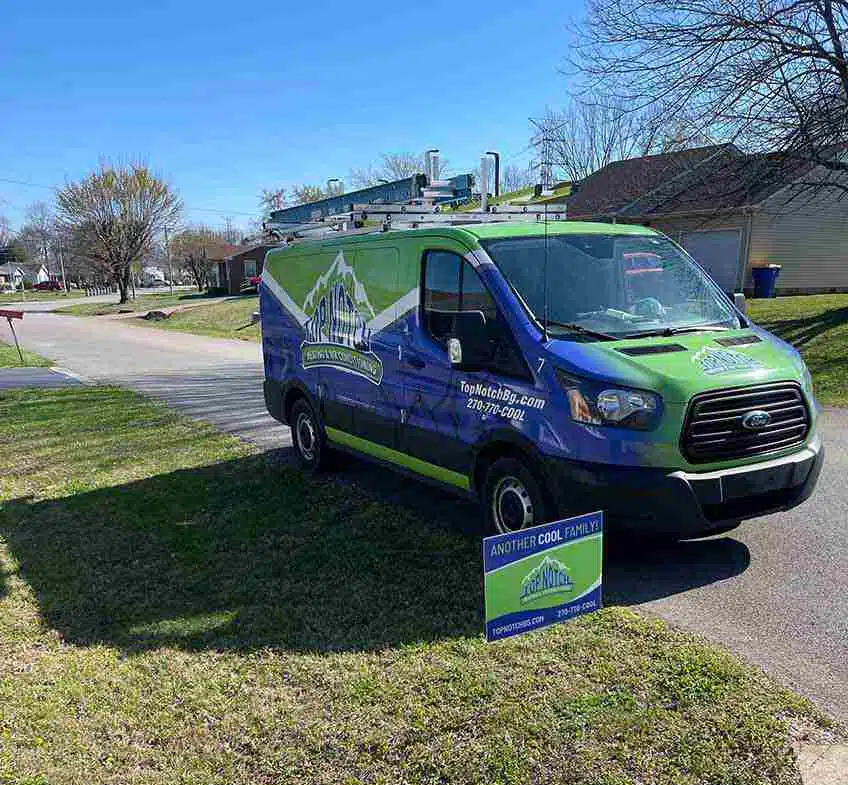 Top notch van outside of residential home in BGKY.